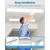 image:imageSunco 4FT LED Shop Light Wraparound Light Fixture Garage Ceiling Lights Linkable 3500 LM 40W300W 5000K Daylight Hardwired Surface Mount Workshop Utility Light ETL