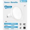 image:imageSunco 6 Pack BR40 LED Light Bulbs Indoor Flood Lights Recessed Can Light Bulb 1400 LM 17W 100W Equivalent 4000K Cool White Dimmable E26 Base for Home Bedroom Kitchen ULWhite  2700k