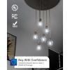 image:imageSunco G25 Globe Light Bulbs LED Edison Vanity Light Bulbs CRI90 3000K Warm White Dimmable 5W60W Clear Vintage Filament Globe 500 Lumens E26 Base Indoor Outdoor Clear UL6 Count Pack of 1