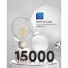 image:imageSunco G25 Globe Light Bulbs LED Edison Vanity Light Bulbs CRI90 3000K Warm White Dimmable 5W60W Clear Vintage Filament Globe 500 Lumens E26 Base Indoor Outdoor Clear UL6 Count Pack of 1