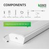 image:imageSunco LED Garage Ceiling Lights Wraparound Fixture 4FTLinkable Shop Light 3500 LM 40W300W 5000K Daylight Hardwired Surface Mount Utility Workshop Light ETL 2 PackWhite 5k