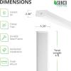 image:imageSunco LED Garage Ceiling Lights Wraparound Fixture 4FTLinkable Shop Light 3500 LM 40W300W 5000K Daylight Hardwired Surface Mount Utility Workshop Light ETL 2 PackWhite 5k