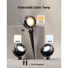 image:imageSunco LED Low Voltage Spotlight Revolver Sphere Shaped Garden Landscape Lights Outdoor Luces para Jardin 4W 300 LM 3 CCT 2700K4000K5000K Wet Rated ETL 2 Pack10 Pack
