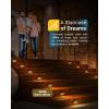 image:imageSunco Lighting 4 Pack Outdoor Step Lights LED 1224V Low Voltage Deck Lighting for Patio 200 LM 3000K Warm White 5W IP65 Rated Waterproof AluminumPlastic Housing Bronze  FCC RoHS ETL