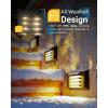 image:imageSunco Lighting 4 Pack Outdoor Step Lights LED 1224V Low Voltage Deck Lighting for Patio 200 LM 3000K Warm White 5W IP65 Rated Waterproof AluminumPlastic Housing Bronze  FCC RoHS ETL