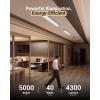 image:imageSunco Motion Sensor 4ft LED Shop Light Garage Lights Ceiling LED Plugin Fixtures 40W 5000K Daylight 4300 Lumens Frosted Motion Activated Linkable Suspension Mount ETL 2 Pack2 Pack