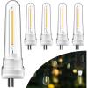 image:imageSunco 12 Pack String Light Bulb Replacement S14 LED Bulbs for Outdoor Lighting 2Prong G5 Base 50 LM 1W 4W Equivalent 2700K Soft White NonDimmable Wet Rated ETL4 Pack