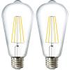 image:imageSunco 6 Pack Edison Bulbs LED ST64 Clear Vintage Filament Waterproof Bulb 800 LM 85W 60W Equivalent ST19 3000K Warm White E26 Medium Base Decorative Dimmable UL3000k Warm White
