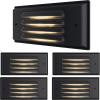 image:imageSunco Lighting 4 Pack Outdoor Step Lights LED 1224V Low Voltage Deck Lighting for Patio 200 LM 3000K Warm White 5W IP65 Rated Waterproof AluminumPlastic Housing Bronze  FCC RoHS ETL