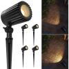 image:imageSunco Low Voltage Landscape Spotlights 12V 4Pack  105W LED Outdoor Uplights for GardensTreesFlagsWalkways Selectable CCT 2700K4000K5000K Adjustable Beam ETL Connectors Included