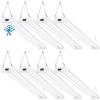 image:imageSunco Motion Sensor 4ft LED Shop Light Garage Lights Ceiling LED Plugin Fixtures 40W 5000K Daylight 4300 Lumens Frosted Motion Activated Linkable Suspension Mount ETL 2 Pack8 Pack