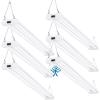 image:imageSunco Motion Sensor 4ft LED Shop Light Garage Lights Ceiling LED Plugin Fixtures 40W 5000K Daylight 4300 Lumens Frosted Motion Activated Linkable Suspension Mount ETL 2 Pack6 Pack