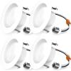 image:imageSunco Retrofit LED Recessed Lighting 6 Inch Downlight Can Lights for Ceiling Baffle Trim 965 LM 13W 120W Equivalent 4000K Cool White Dimmable Damp Rated UL 4 PackWhite 4k