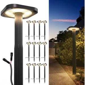 image:imageSunco 12 Pack Garden Pathway Light LED Outdoor Lights for Patio Landscape Path Lighting 200W 4W Selectable CCT 3000K4000K5000K Wet Rated NonDimmable ETL