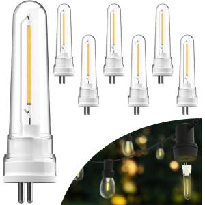 image:imageSunco 12 Pack String Light Bulb Replacement S14 LED Bulbs for Outdoor Lighting 2Prong G5 Base 50 LM 1W 4W Equivalent 2700K Soft White NonDimmable Wet Rated ETL6 Pack