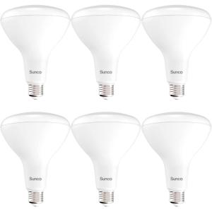image:imageSunco 6 Pack BR40 LED Light Bulbs Indoor Flood Lights Recessed Can Light Bulb 1400 LM 17W 100W Equivalent 4000K Cool White Dimmable E26 Base for Home Bedroom Kitchen ULWhite  4000k