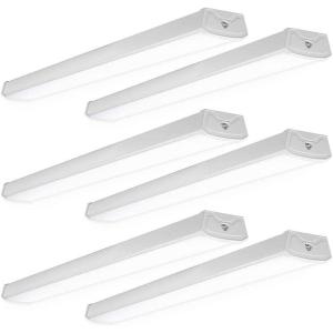 image:imageSunco 6 Pack LED Garage Ceiling Lights Wraparound Fixture 4FTLinkable Shop Light 3500 LM 40W300W 6000K Daylight Deluxe Hardwired Surface Mount Utility Workshop Light ETLWhite 6k
