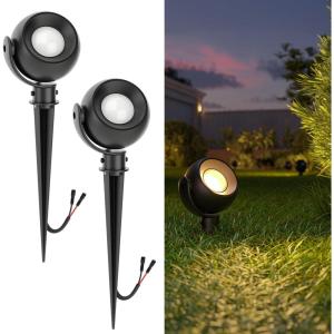 image:imageSunco LED Low Voltage Spotlight Revolver Sphere Shaped Garden Landscape Lights Outdoor Luces para Jardin 4W 300 LM 3 CCT 2700K4000K5000K Wet Rated ETL 2 Pack2 Pack