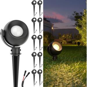image:imageSunco LED Low Voltage Spotlight Revolver Sphere Shaped Garden Landscape Lights Outdoor Luces para Jardin 4W 300 LM 3 CCT 2700K4000K5000K Wet Rated ETL 2 Pack10 Pack