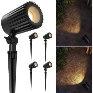 image:imageSunco Low Voltage Landscape Spotlights 12V 4Pack  105W LED Outdoor Uplights for GardensTreesFlagsWalkways Selectable CCT 2700K4000K5000K Adjustable Beam ETL Connectors Included