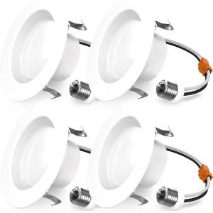 image:imageSunco Retrofit LED Recessed Lighting 6 Inch Downlight Can Lights for Ceiling Baffle Trim 965 LM 13W 120W Equivalent 4000K Cool White Dimmable Damp Rated UL 4 PackWhite 3k