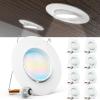 image:imageSunco 56 Inch LED Can Lights Retrofit Recessed Lighting Gimbal Downlight Adjustable 800 LM 12W60W Selectable CCT 2700K3000K3500K4000K5000K Dimmable Damp Rated ULWhite