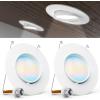 image:imageSunco 56 Inch LED Can Lights Retrofit Recessed Lighting Gimbal Downlight Adjustable 800 LM 12W60W Selectable CCT 2700K3000K3500K4000K5000K Dimmable Damp Rated ULWhite