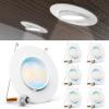 image:imageSunco 56 Inch LED Can Lights Retrofit Recessed Lighting Gimbal Downlight Adjustable 800 LM 12W60W Selectable CCT 2700K3000K3500K4000K5000K Dimmable Damp Rated UL 4 PackWhite