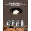 image:imageSunco 56 Inch LED Can Lights Retrofit Recessed Lighting Gimbal Downlight Adjustable 800 LM 12W60W Selectable CCT 2700K3000K3500K4000K5000K Dimmable Damp Rated ULBlack