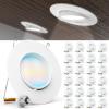 image:imageSunco 56 Inch LED Can Lights Retrofit Recessed Lighting Gimbal Downlight Adjustable 800 LM 12W60W Selectable CCT 2700K3000K3500K4000K5000K Dimmable Damp Rated ULWhite