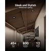 image:imageSunco 56 Inch LED Can Lights Retrofit Recessed Lighting Gimbal Downlight Adjustable 800 LM 12W60W Selectable CCT 2700K3000K3500K4000K5000K Dimmable Damp Rated ULBlack