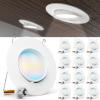 image:imageSunco 56 Inch LED Can Lights Retrofit Recessed Lighting Gimbal Downlight Adjustable 800 LM 12W60W Selectable CCT 2700K3000K3500K4000K5000K Dimmable Damp Rated ULWhite