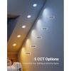 image:imageSunco Lighting 6 Pack Recessed LED Lights Canless 6 Inch Eyeball Gimbal 14W Selectable 2700K3000K3500K4000K5000K Angled Directional Light with Jbox Ultra Slim Dimmable ETL