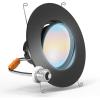 image:imageSunco 56 Inch LED Can Lights Retrofit Recessed Lighting Gimbal Downlight Adjustable 800 LM 12W60W Selectable CCT 2700K3000K3500K4000K5000K Dimmable Damp Rated ULBlack