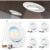 image:imageSunco 56 Inch LED Can Lights Retrofit Recessed Lighting Gimbal Downlight Adjustable 800 LM 12W60W Selectable CCT 2700K3000K3500K4000K5000K Dimmable Damp Rated UL 4 PackWhite