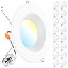 image:imageSunco 16 Pack 4 Inch LED Recessed Lights 11W 660LM Retrofit Downlight 5CCT 2700K5000K Indoor Dimmable Baffle Trim Damp Rated Ceiling Lighting for Kitchen Bathroom Bedroom Energy Star UL56 Inch