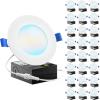 image:imageSunco 24 Pack 3 Inch Recessed LED Lights Ultra Thin Ceiling Lighting 500 LM 8W 50W Equivalent Selectable CCT 2700K3000K4000K5000K6000K Dimmable Wafer Thin Canless with Junction BoxWhite  5 CCT 2700K  3000K  4000K  5000K  6000K