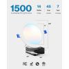 image:imageSunco 24 Pack 3 Inch Recessed LED Lights Ultra Thin Ceiling Lighting 500 LM 8W 50W Equivalent Selectable CCT 2700K3000K4000K5000K6000K Dimmable Wafer Thin Canless with Junction BoxWhite  5 CCT 2700K  3000K  4000K  5000K  6000K