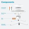 image:imageSunco 24 Pack 56 Inch LED Disk Lights Disc Lights Ceiling LED Flush Mount Recessed Can Lighting 1050 LM 2700K Soft White Dimmable 15W75W Damp Rated ETLWhite  5000K