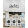 image:imageSunco 24 Pack LED Disc Lights Ceiling 6 Inch Flush Mount Disk Light Recessed Can Lighting 1050 LM 15W 75W Equivalent Selectable CCT 3000K4000K5000K6000K6500K Dimmable Damp Rated ETL5CCT Black