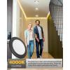 image:imageSunco 24 Pack LED Disc Lights Ceiling 6 Inch Flush Mount Disk Light Recessed Can Lighting 1050 LM 15W 75W Equivalent Selectable CCT 3000K4000K5000K6000K6500K Dimmable Damp Rated ETL5CCT Black