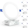 image:imageSunco 6 Inch LED Recessed Light Canless Ceiling Lights Slim with Junction Box 1200 LM 14W 100W Equivalent Selectable CCT 2700K3000K4000K5000K6000K Dimmable Wafer Thin ETL 4 Pack5000K Daylight