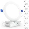 image:imageSunco 6 Pack 3 Inch Recessed LED Lights Ultra Thin Ceiling Lighting 500 LM 8W 50W Equivalent Selectable 2700K3000K4000K5000K6000K Dimmable Wafer Thin Canless with Junction BoxWhite  6000K