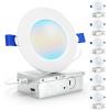 image:imageSunco 6 Pack 3 Inch Recessed LED Lights Ultra Thin Ceiling Lighting 500 LM 8W 50W Equivalent Selectable 2700K3000K4000K5000K6000K Dimmable Wafer Thin Canless with Junction BoxWhite  5CCT 2700K  3000K  4000K  5000K  6000K
