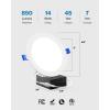 image:imageSunco 6 Pack 3 Inch Recessed LED Lights Ultra Thin Ceiling Lighting 500 LM 8W 50W Equivalent Selectable 2700K3000K4000K5000K6000K Dimmable Wafer Thin Canless with Junction BoxWhite  5000K