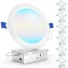 image:imageSunco 6 Pack 3 Inch Recessed LED Lights Ultra Thin Ceiling Lighting 500 LM 8W 50W Equivalent Selectable 2700K3000K4000K5000K6000K Dimmable Wafer Thin Canless with Junction BoxWhite  5CCT 2700K  3000K  4000K  5000K  6000K