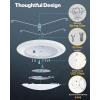 image:imageSunco LED Disc Lights Ceiling 6 Inch Flush Mount Disk Light Recessed Can Lighting 1050 LM 15W 75W Equivalent 5000K Daylight Dimmable Damp Rated ETL 4 Pack4000K Cool White