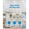 image:imageSunco LED Disc Lights Ceiling 6 Inch Flush Mount Disk Light Recessed Can Lighting 1050 LM 15W 75W Equivalent 5000K Daylight Dimmable Damp Rated ETL 4 PackWhite  6000K