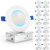image:imageSunco 12 Pack 6 Inch LED Recessed Light Canless Ceiling Lights Slim with Junction Box 1200 LM 14W 100W Equivalent Selectable CCT 2700K3000K4000K5000K6000K Dimmable Wafer Thin ETL4 Inch