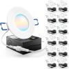 image:imageSunco 12 Pack 6 Inch LED Recessed Light Canless Ceiling Lights Slim with Junction Box 1200 LM 14W 100W Equivalent Selectable CCT 2700K3000K4000K5000K6000K Dimmable Wafer Thin ETL3 Inch